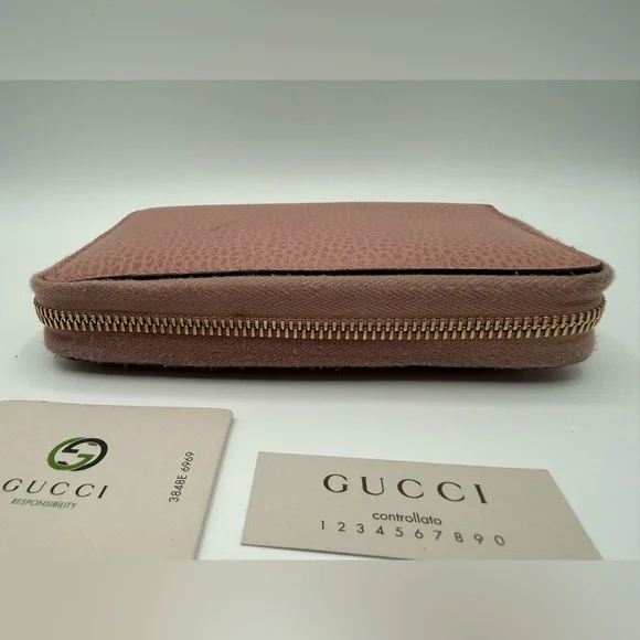 Gucci Interlocking G zip-around wallet - light pink leather + FREE COA! - Picture 10 of 10